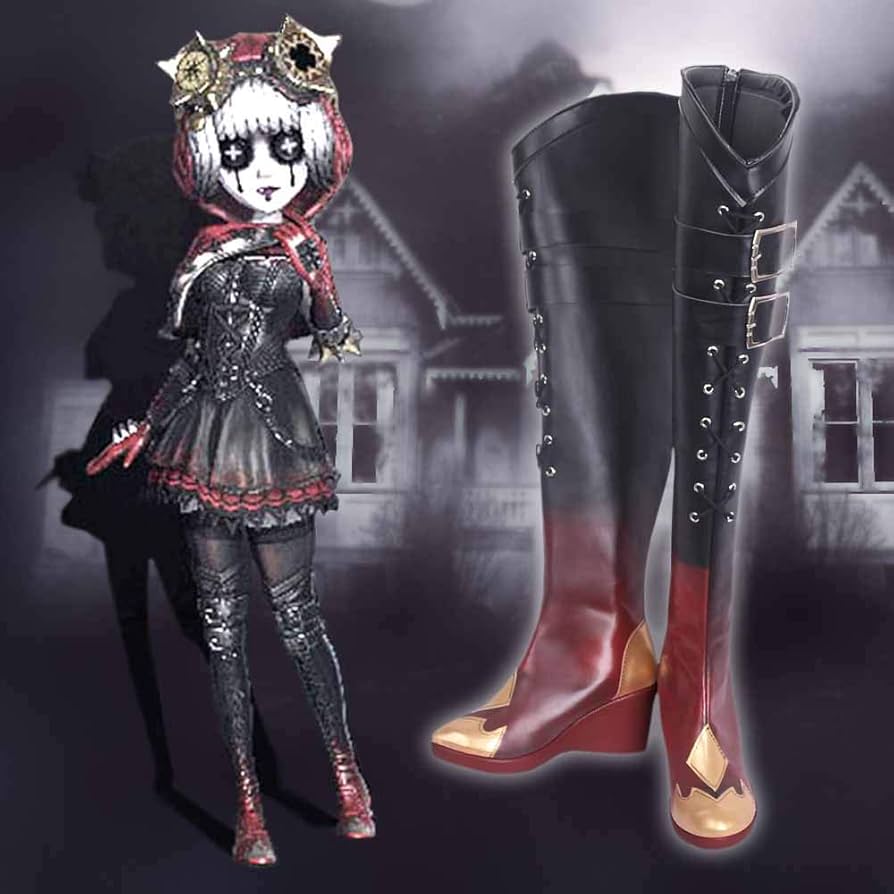 【Ayshone JP】アイデンティティV 第五人格 IdentityV 機械技師 トレイシー・レズニック 赤ずきん 風 コスプレ靴 コスプレブーツ  (女性23cm)